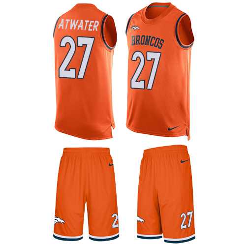 Nike Denver Broncos #27 Steve Atwater Orange Team Color Men's Stitched NFL Limited Tank Top Suit Jersey