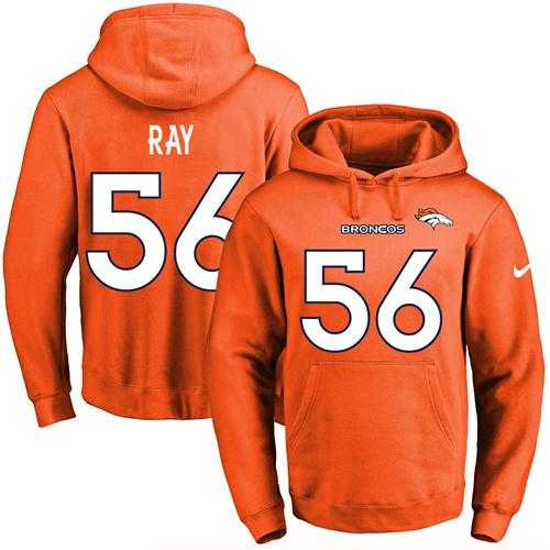 Nike Denver Broncos #56 Shane Ray Orange Name & Number Pullover NFL Hoodie