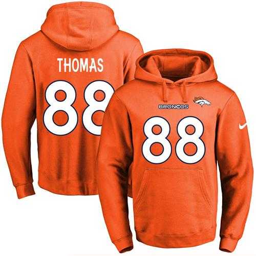 Nike Denver Broncos #88 Demaryius Thomas Orange Name & Number Pullover NFL Hoodie