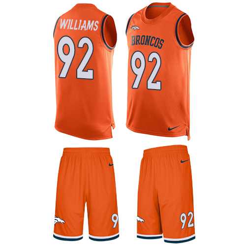 Nike Denver Broncos #92 Sylvester Williams Orange Team Color Men's Stitched NFL Limited Tank Top Suit Jersey