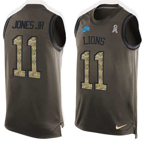 Nike Detroit Lions #11 Marvin Jones Jr Green Men's Stitched NFL Limited Salute To Service Tank Top Jersey