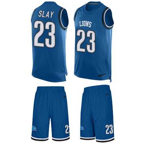 Nike Detroit Lions #23 Darius Slay Blue Team Color Men's Stitched NFL Limited Tank Top Suit Jersey