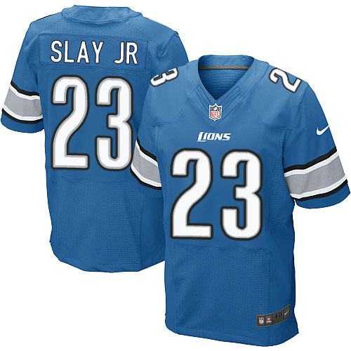Nike Detroit Lions #23 Darius Slay JR Blue Team Color Men's Stitched NFL Elite Jersey