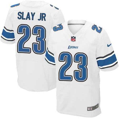 Nike Detroit Lions #23 Darius Slay JR White Men's Stitched NFL Elite Jersey