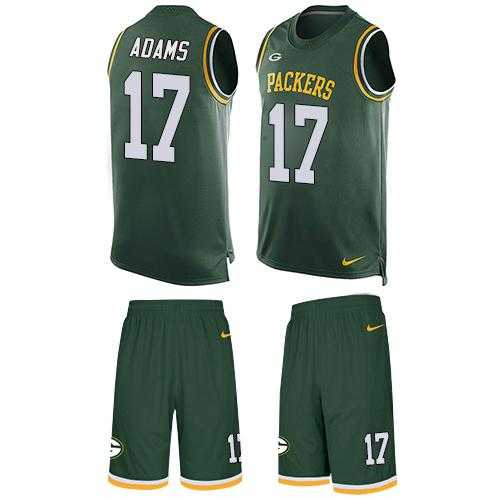 Nike Green Bay Packers #17 Davante Adams Green Team Color Men's Stitched NFL Limited Tank Top Suit Jersey