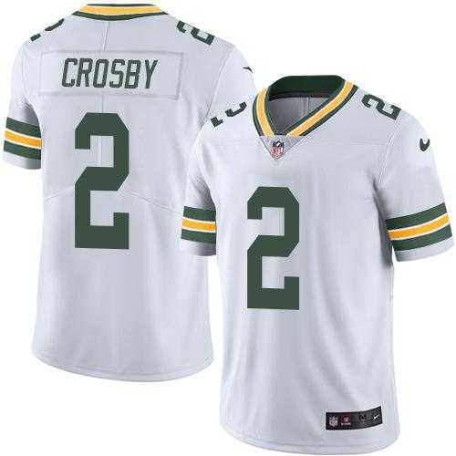 Nike Green Bay Packers #2 Mason Crosby White Men's Stitched NFL Limited Rush Jersey