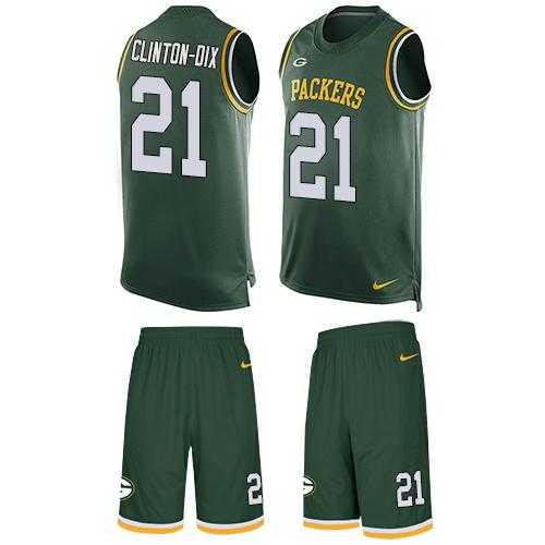 Nike Green Bay Packers #21 Ha Ha Clinton-Dix Green Team Color Men's Stitched NFL Limited Tank Top Suit Jersey