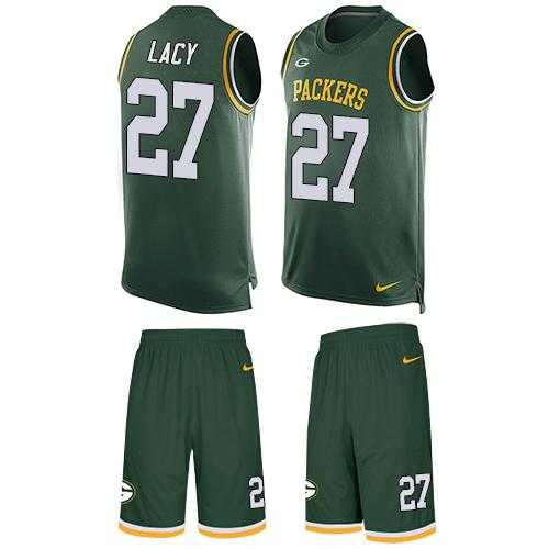 Nike Green Bay Packers #27 Eddie Lacy Green Team Color Men's Stitched NFL Limited Tank Top Suit Jersey