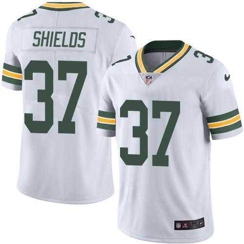 Nike Green Bay Packers #37 Sam Shields White Men's Stitched NFL Limited Rush Jersey