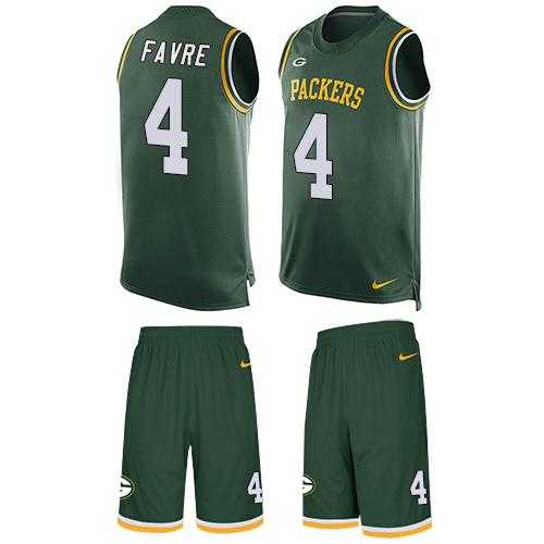 Nike Green Bay Packers #4 Brett Favre Green Team Color Men's Stitched NFL Limited Tank Top Suit Jersey
