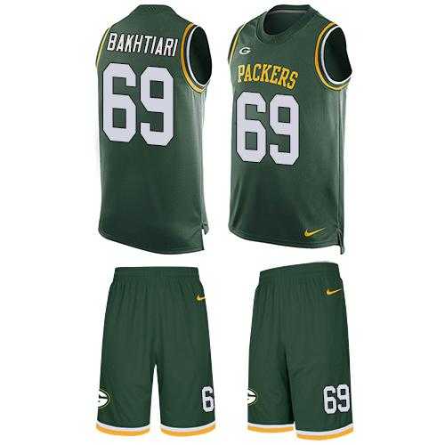 Nike Green Bay Packers #69 David Bakhtiari Green Team Color Men's Stitched NFL Limited Tank Top Suit Jersey