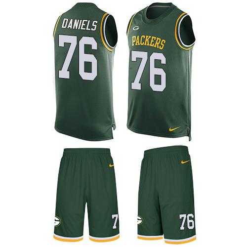 Nike Green Bay Packers #76 Mike Daniels Green Team Color Men's Stitched NFL Limited Tank Top Suit Jersey