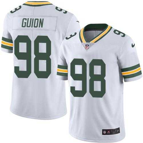 Nike Green Bay Packers #98 Letroy Guion White Men's Stitched NFL Limited Rush Jersey