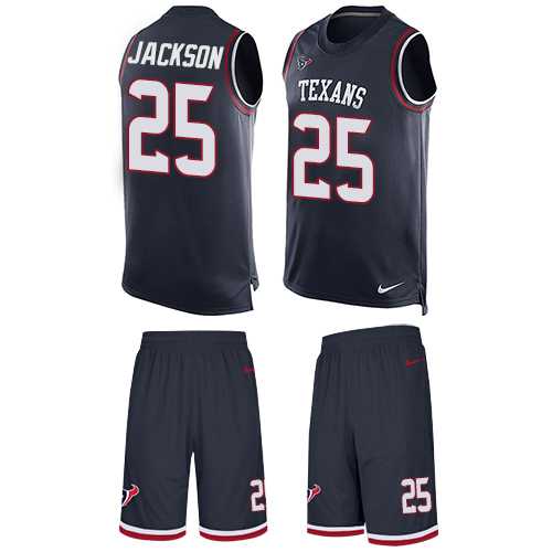 Nike Houston Texans #25 Kareem Jackson Navy Blue Team Color Men's Stitched NFL Limited Tank Top Suit Jersey