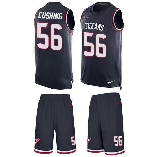 Nike Houston Texans #56 Brian Cushing Navy Blue Team Color Men's Stitched NFL Limited Tank Top Suit Jersey
