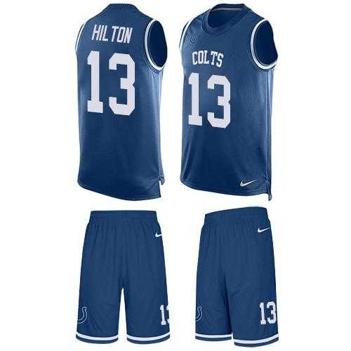 Nike Indianapolis Colts #13 T.Y. Hilton Royal Blue Team Color Men's Stitched NFL Limited Tank Top Suit Jersey