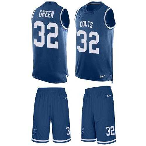 Nike Indianapolis Colts #32 T.J. Green Royal Blue Team Color Men's Stitched NFL Limited Tank Top Suit Jersey