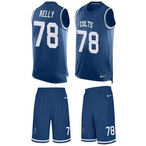 Nike Indianapolis Colts #78 Ryan Kelly Royal Blue Team Color Men's Stitched NFL Limited Tank Top Suit Jersey