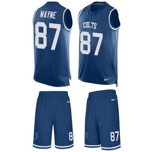 Nike Indianapolis Colts #87 Reggie Wayne Royal Blue Team Color Men's Stitched NFL Limited Tank Top Suit Jersey