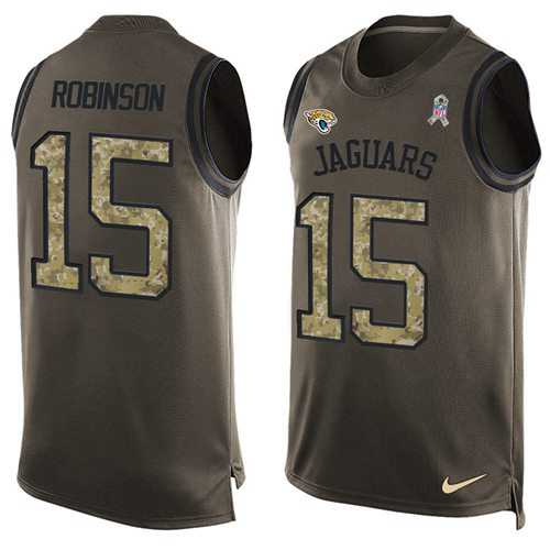 Nike Jacksonville Jaguars #15 Allen Robinson Green Men's Stitched NFL Limited Salute To Service Tank Top Jersey