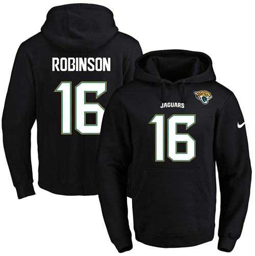 Nike Jacksonville Jaguars #16 Denard Robinson Black Name & Number Pullover NFL Hoodie
