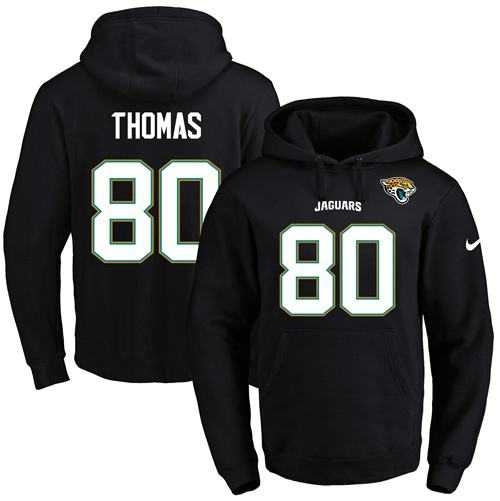 Nike Jacksonville Jaguars #80 Julius Thomas Black Name & Number Pullover NFL Hoodie