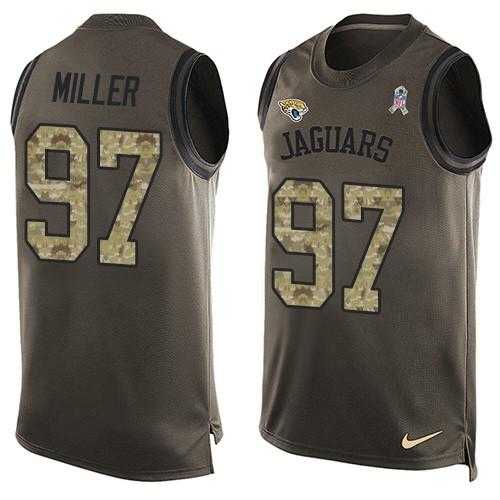 Nike Jacksonville Jaguars #97 Roy Miller Green Men's Stitched NFL Limited Salute To Service Tank Top Jersey