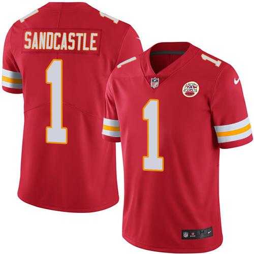 Nike Kansas City Chiefs #1 Leon Sandcastle Red Men's Stitched NFL Limited Rush Jersey
