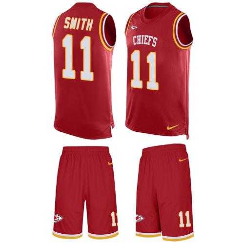Nike Kansas City Chiefs #11 Alex Smith Red Team Color Men's Stitched NFL Limited Tank Top Suit Jersey