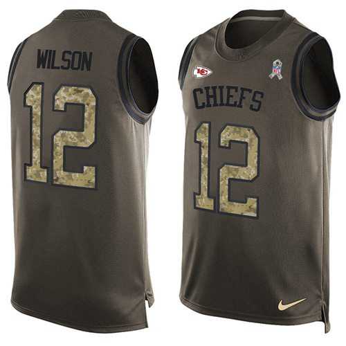 Nike Kansas City Chiefs #12 Albert Wilson Green Men's Stitched NFL Limited Salute To Service Tank Top Jersey