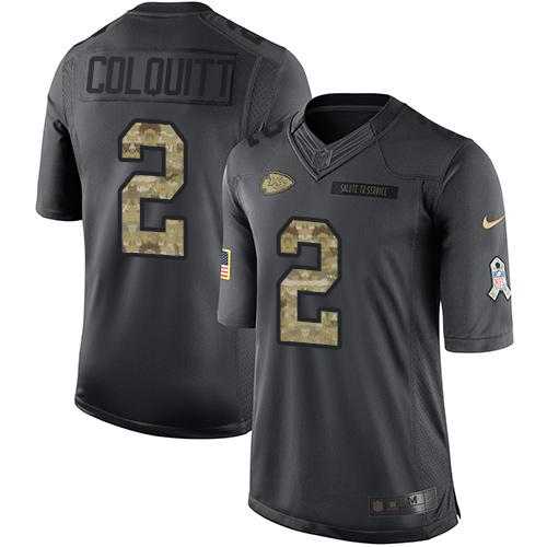 Nike Kansas City Chiefs #2 Dustin Colquitt Black Men's Stitched NFL Limited 2016 Salute to Service Jersey