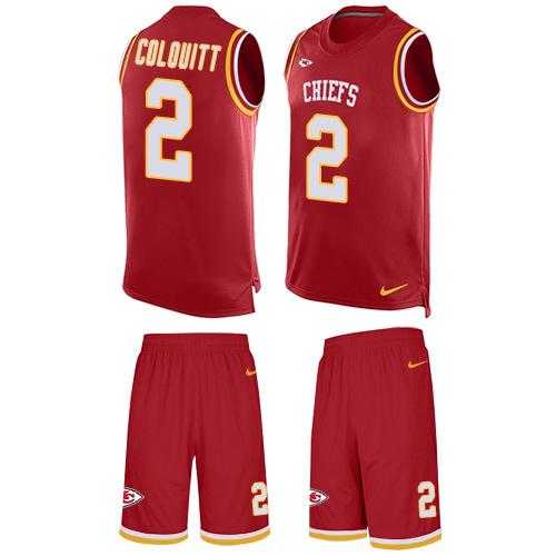 Nike Kansas City Chiefs #2 Dustin Colquitt Red Team Color Men's Stitched NFL Limited Tank Top Suit Jersey