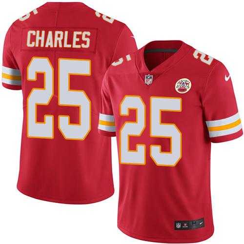 Nike Kansas City Chiefs #25 Jamaal Charles Red Men's Stitched NFL Limited Rush Jersey
