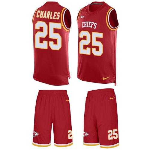 Nike Kansas City Chiefs #25 Jamaal Charles Red Team Color Men's Stitched NFL Limited Tank Top Suit Jersey