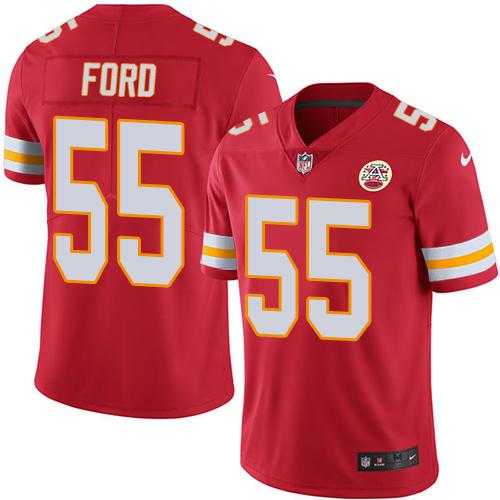 Nike Kansas City Chiefs #55 Dee Ford Red Men's Stitched NFL Limited Rush Jersey
