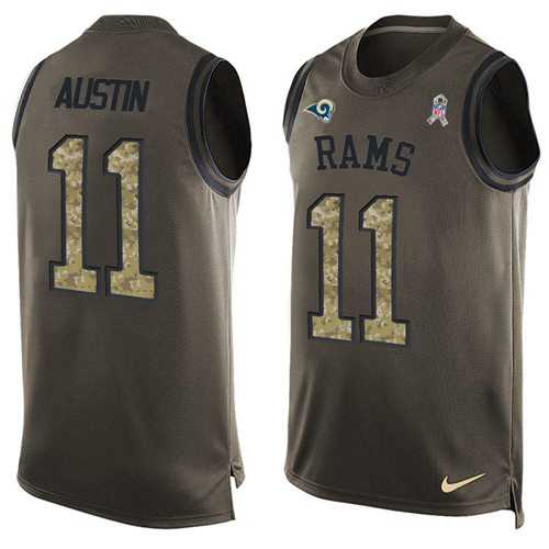 Nike Los Angeles Rams #11 Tavon Austin Green Men's Stitched NFL Limited Salute To Service Tank Top Jersey