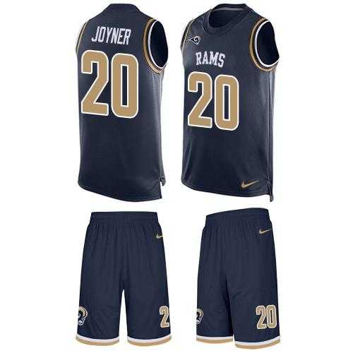 Nike Los Angeles Rams #20 Lamarcus Joyner Navy Blue Team Color Men's Stitched NFL Limited Tank Top Suit Jersey