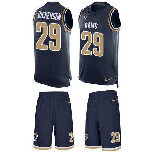 Nike Los Angeles Rams #29 Eric Dickerson Navy Blue Team Color Men's Stitched NFL Limited Tank Top Suit Jersey