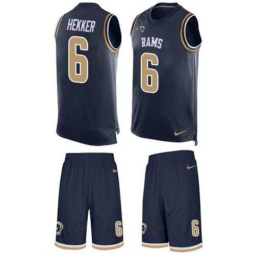 Nike Los Angeles Rams #6 Johnny Hekker Navy Blue Team Color Men's Stitched NFL Limited Tank Top Suit Jersey