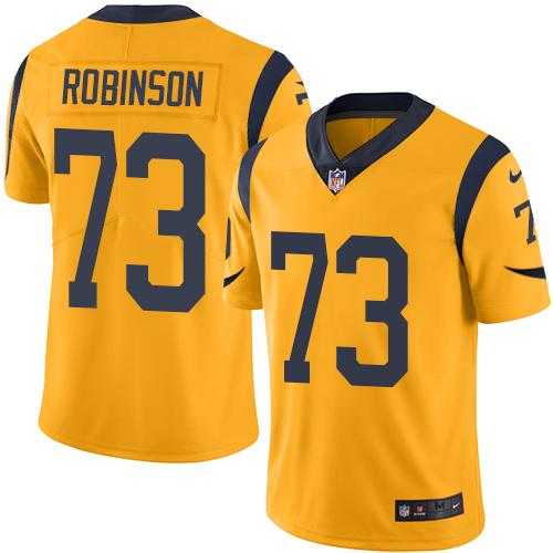 Nike Los Angeles Rams #73 Greg Robinson Gold Men's Stitched NFL Limited Rush Jersey