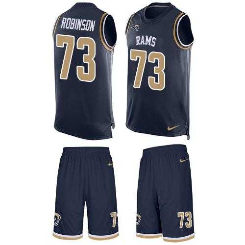 Nike Los Angeles Rams #73 Greg Robinson Navy Blue Team Color Men's Stitched NFL Limited Tank Top Suit Jersey