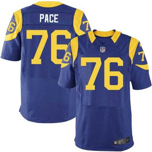 Nike Los Angeles Rams #76 Orlando Pace Royal Blue Alternate Men's Stitched NFL Elite Jersey