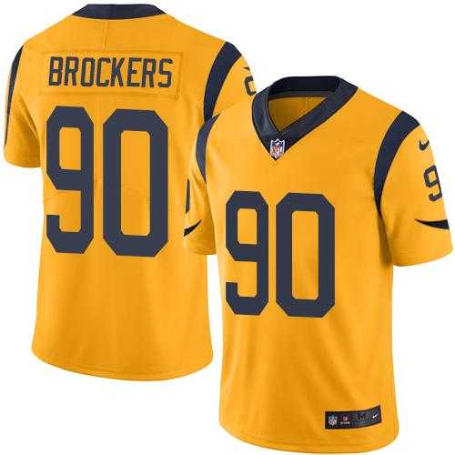 Nike Los Angeles Rams #90 Michael Brockers Gold Men's Stitched NFL Limited Rush Jersey