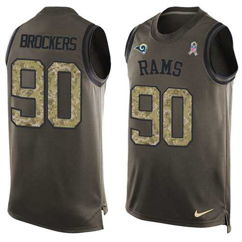Nike Los Angeles Rams #90 Michael Brockers Green Men's Stitched NFL Limited Salute To Service Tank Top Jersey