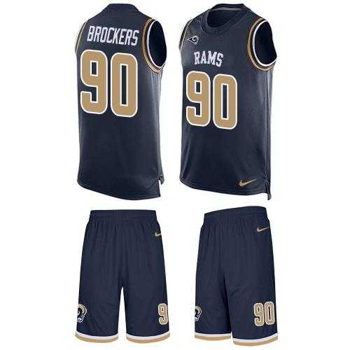 Nike Los Angeles Rams #90 Michael Brockers Navy Blue Team Color Men's Stitched NFL Limited Tank Top Suit Jersey