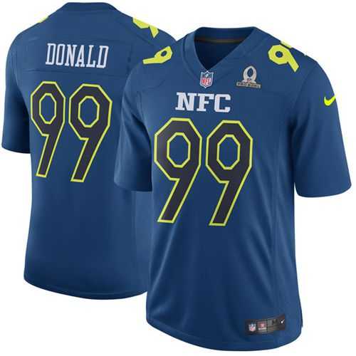 Nike Los Angeles Rams #99 Aaron Donald Navy Men's Stitched NFL Game NFC 2017 Pro Bowl Jersey