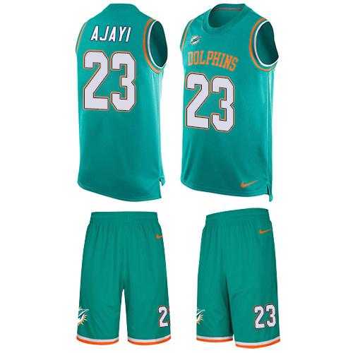 Nike Miami Dolphins #23 Jay Ajayi Aqua Green Team Color Men's Stitched NFL Limited Tank Top Suit Jersey