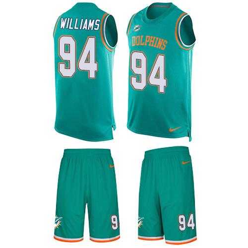 Nike Miami Dolphins #94 Mario Williams Aqua Green Team Color Men's Stitched NFL Limited Tank Top Suit Jersey