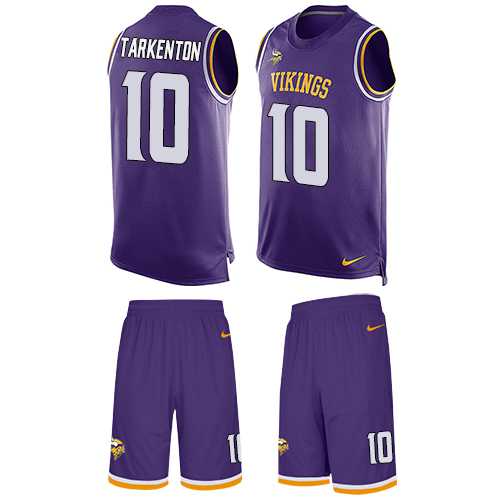 Nike Minnesota Vikings #10 Fran Tarkenton Purple Team Color Men's Stitched NFL Limited Tank Top Suit Jersey