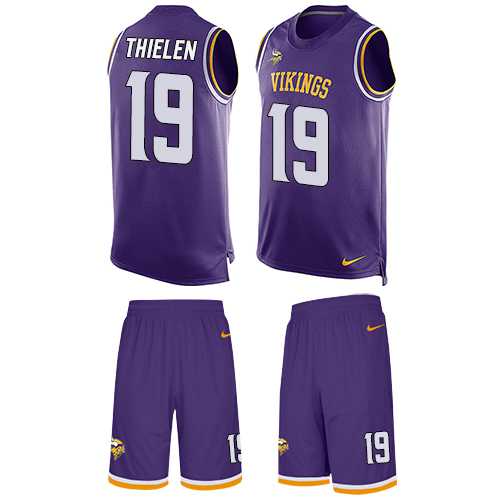Nike Minnesota Vikings #19 Adam Thielen Purple Team Color Men's Stitched NFL Limited Tank Top Suit Jersey